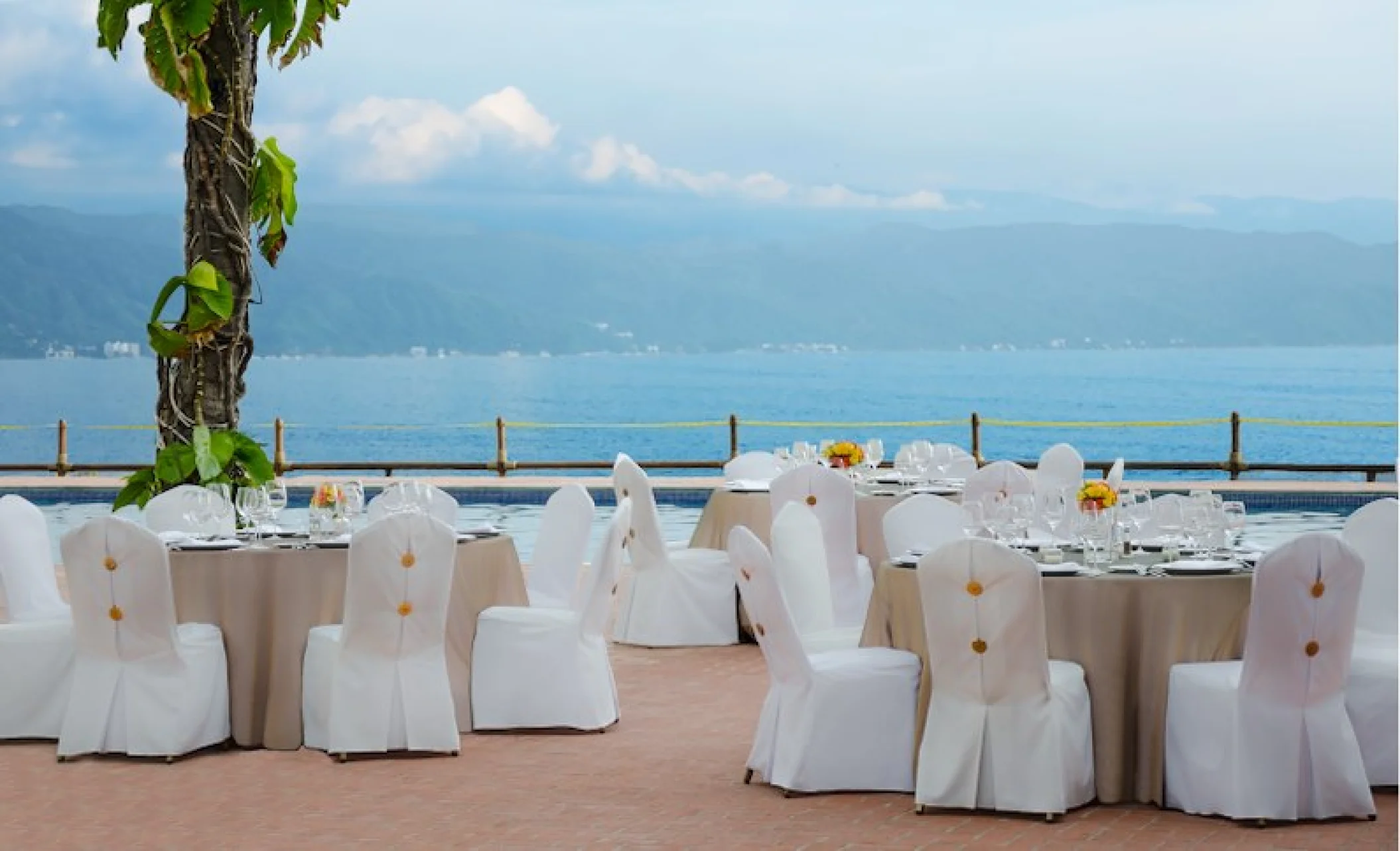 Aqua Bar Terrace wedding venue at Velas Vallarta Resort.