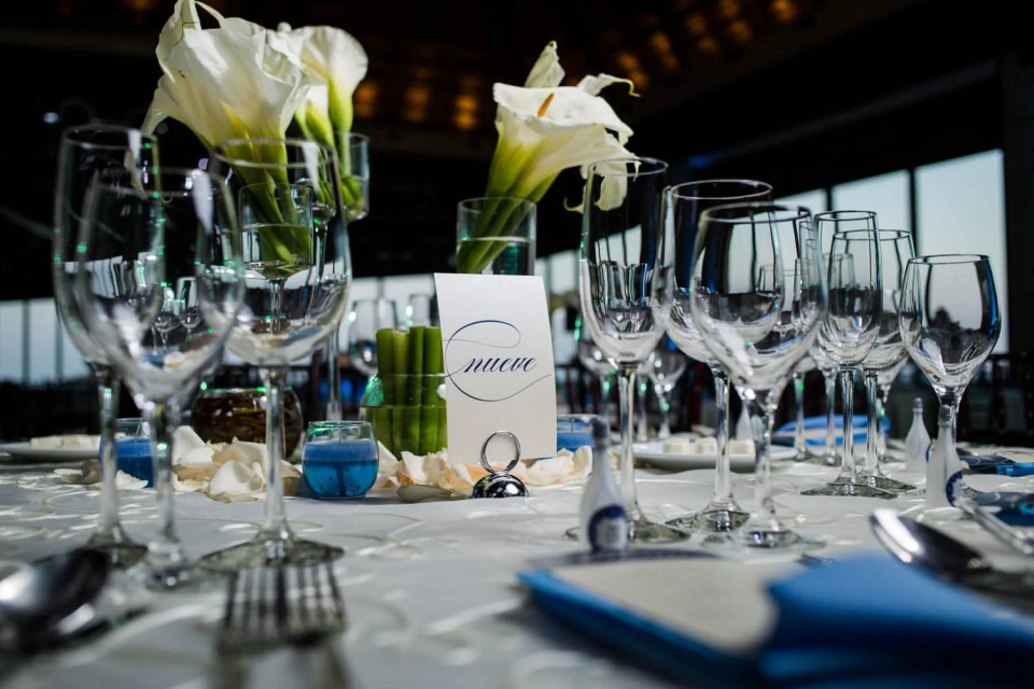 wedding table setup at Villa del Palmar Cancun