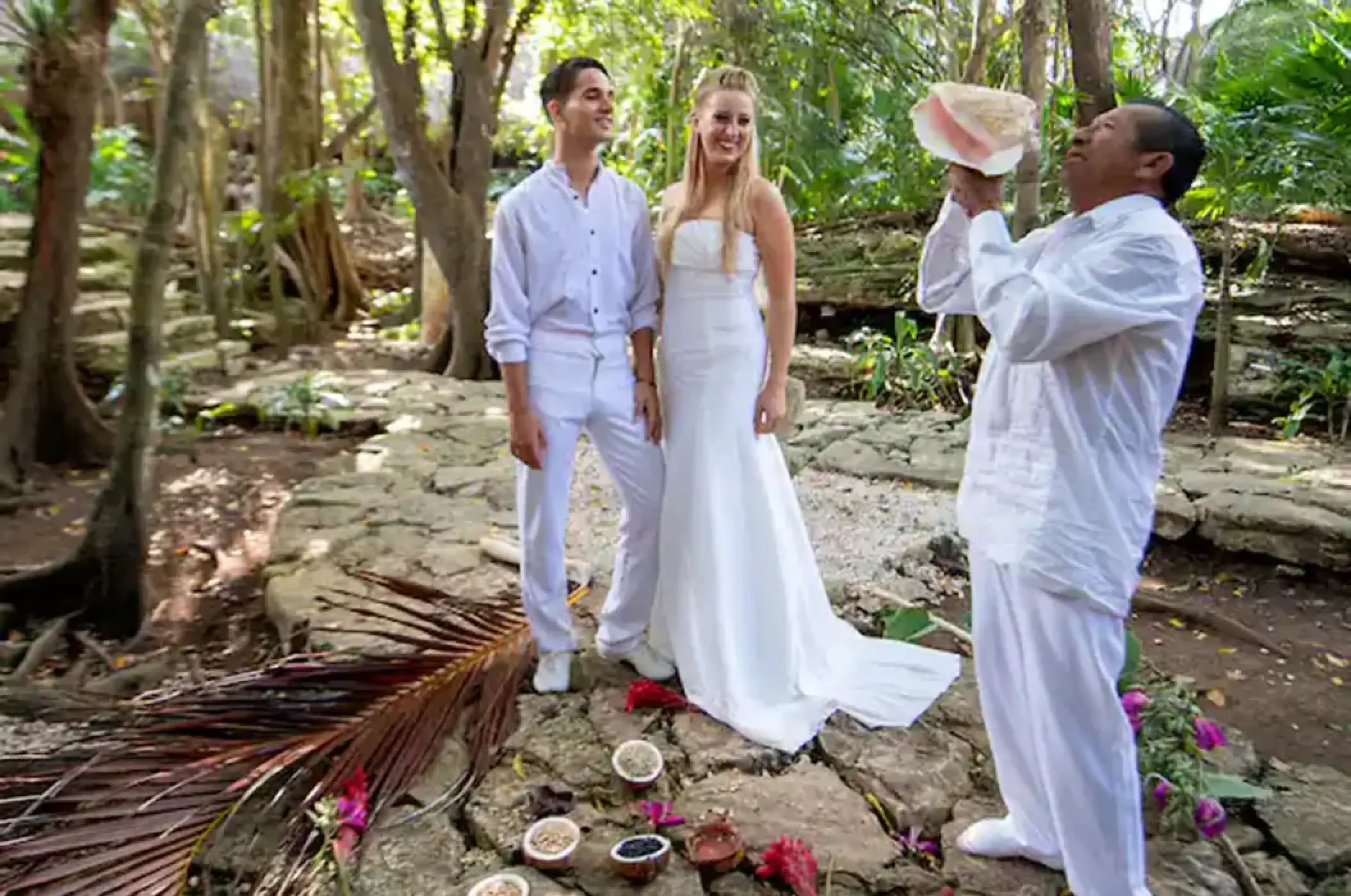 Traditional Mayan wedding ceremony at Viva Maya, Playa Del Carmen