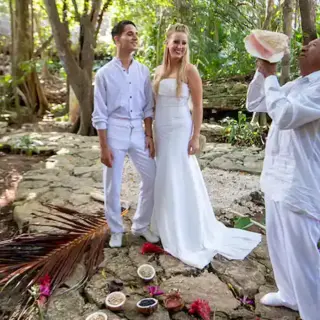 Traditional Mayan wedding ceremony at Viva Maya, Playa Del Carmen