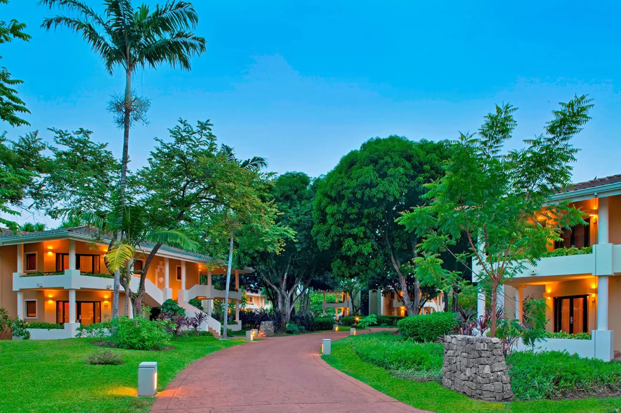 Exterior of guest suites and lush tropical gardens at Westin Reserva Conchal, Liberia
