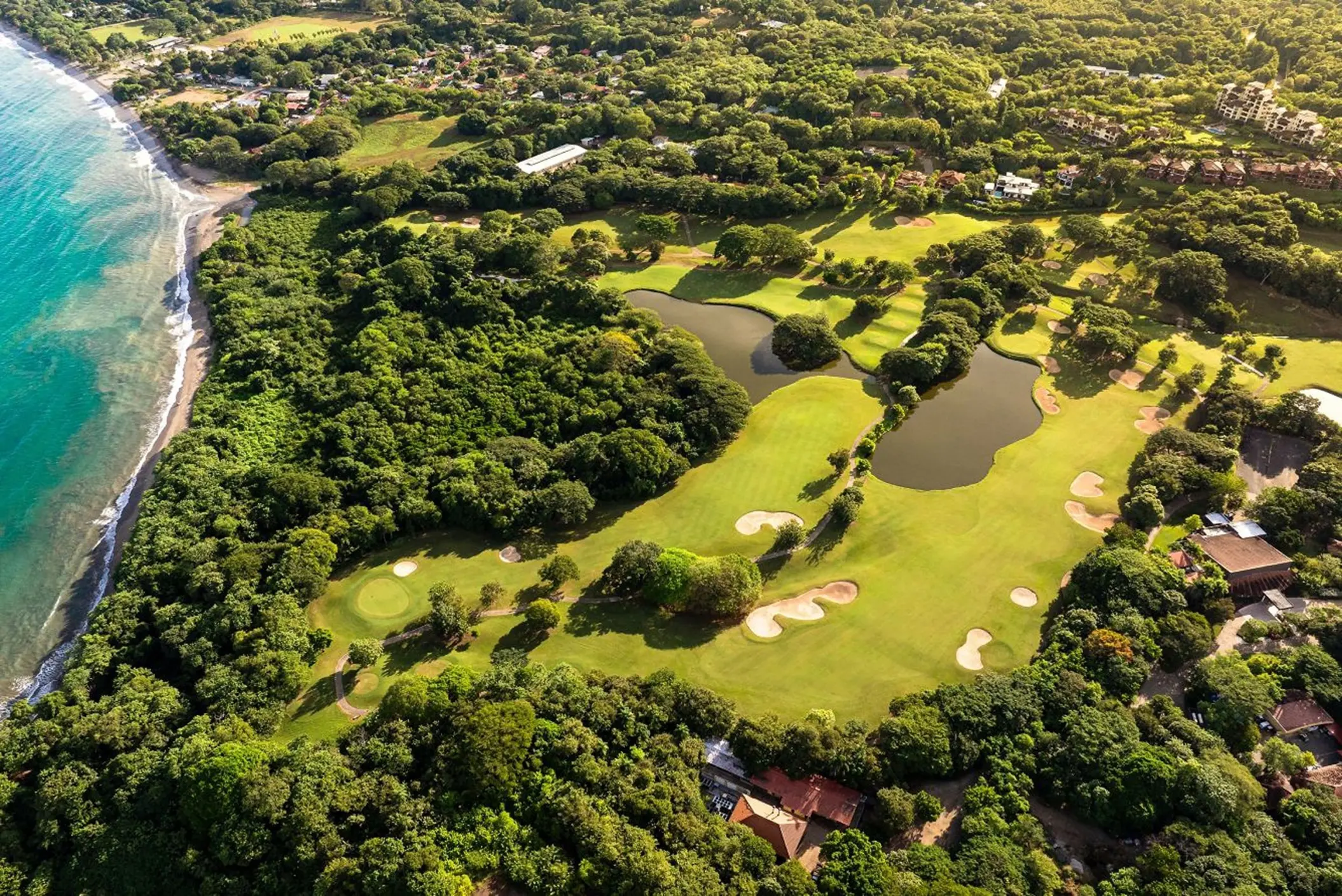 Aerial view of The Westin Reserva Conchal golf course and coastline, Liberia