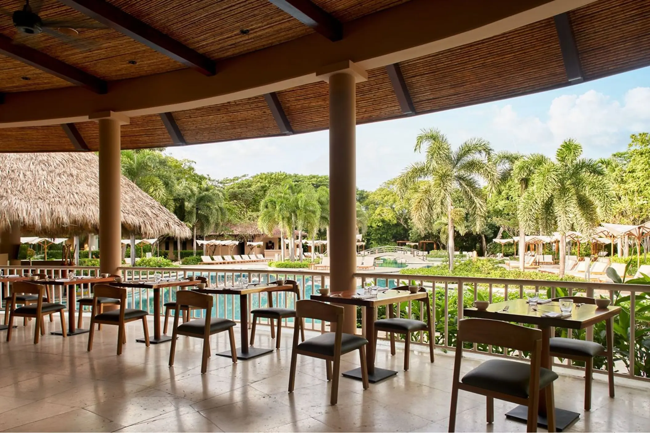 Open-air restaurant dining area at The Westin Reserva Conchal, Liberia