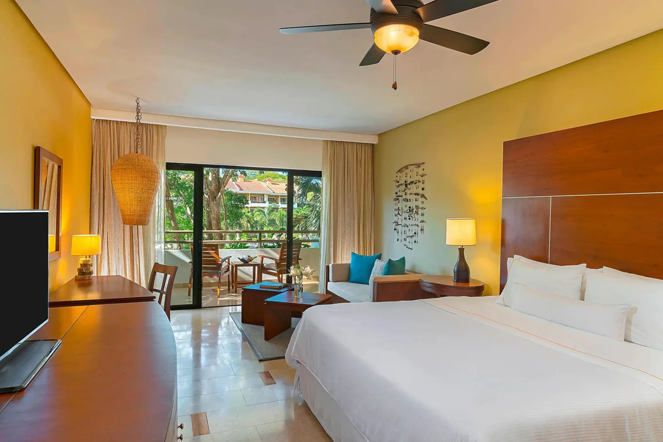 Westin Club guest room with a private balcony at Westin Reserva Conchal, Liberia