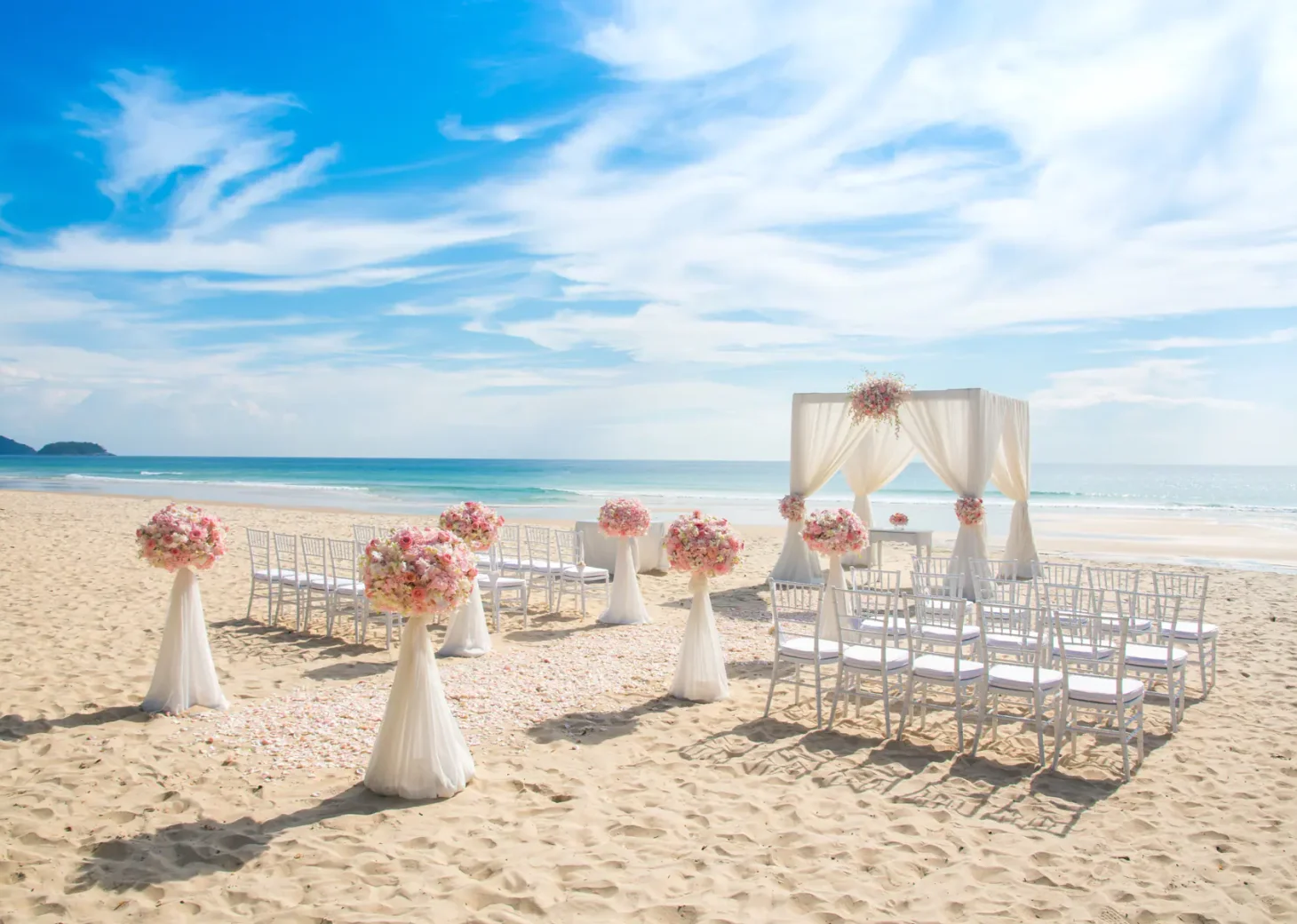 Beach wedding venue at Wyndham Alltra Cancun