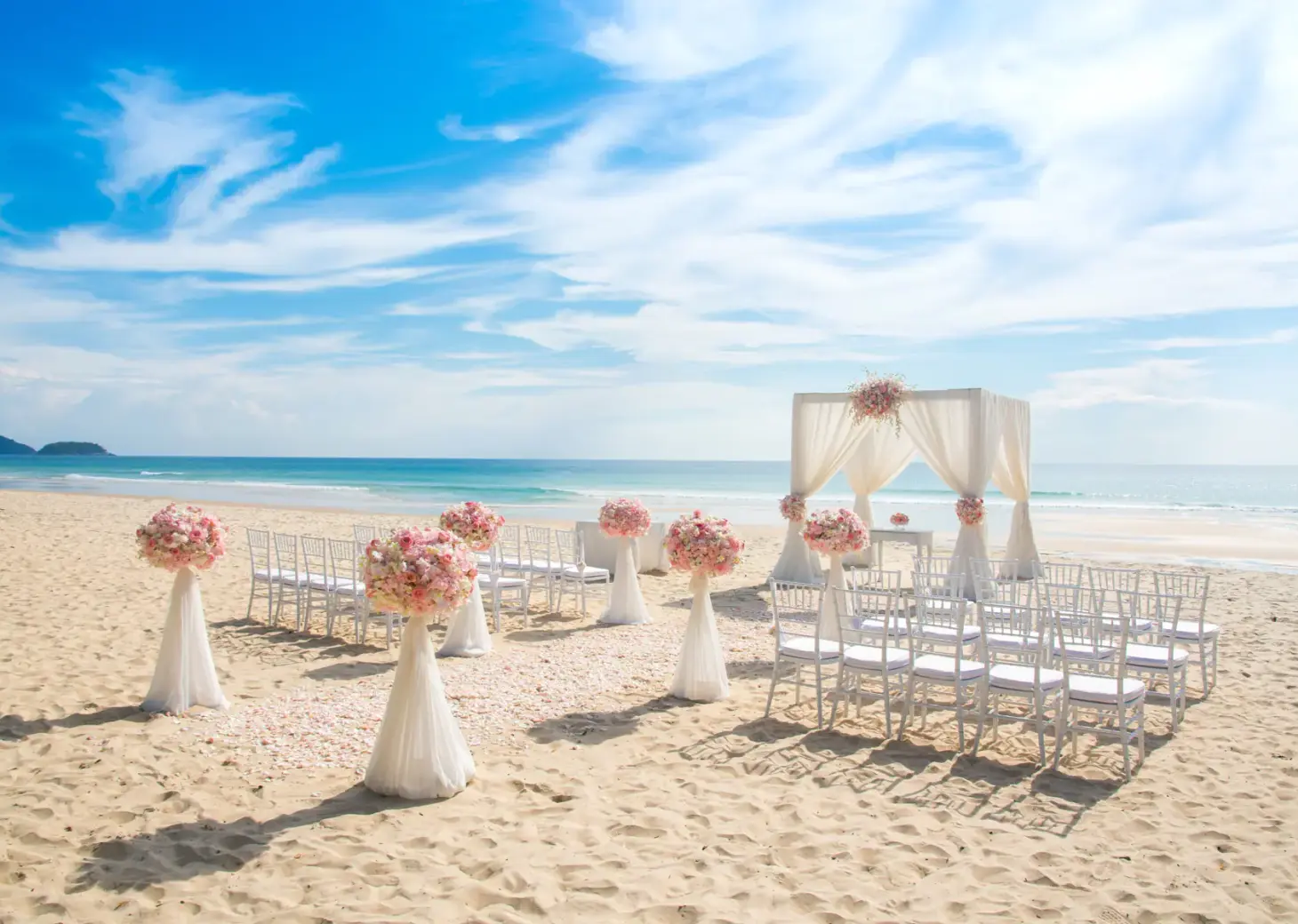 Beach wedding venue at Wyndham Alltra Cancun