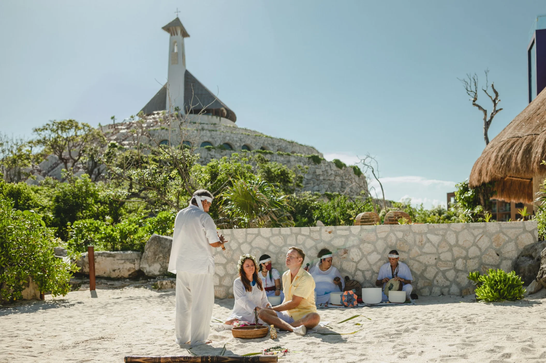 Mayan ceremony at Hotel Xcaret Arte