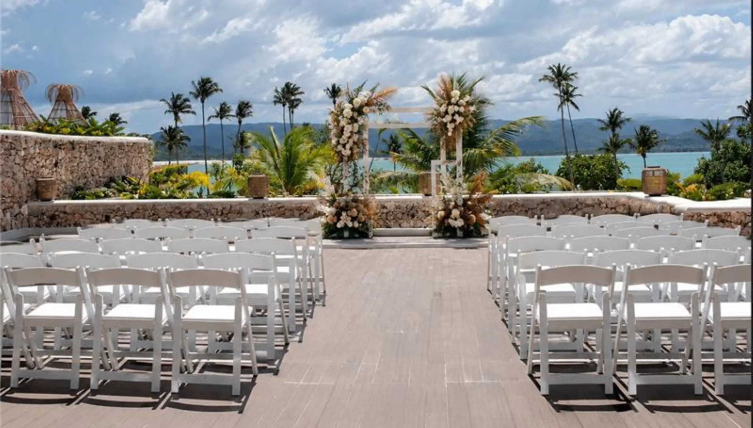 Rooftop wedding ceremony setup at Zemi Miches, Punta Cana