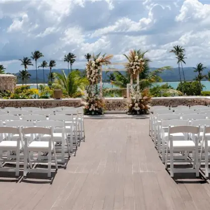 Rooftop wedding ceremony setup at Zemi Miches, Punta Cana