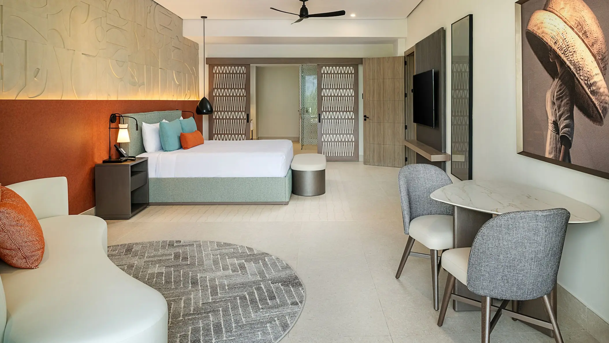 Modern Club Azure ocean deluxe bedroom at Zemi Miches, Punta Cana