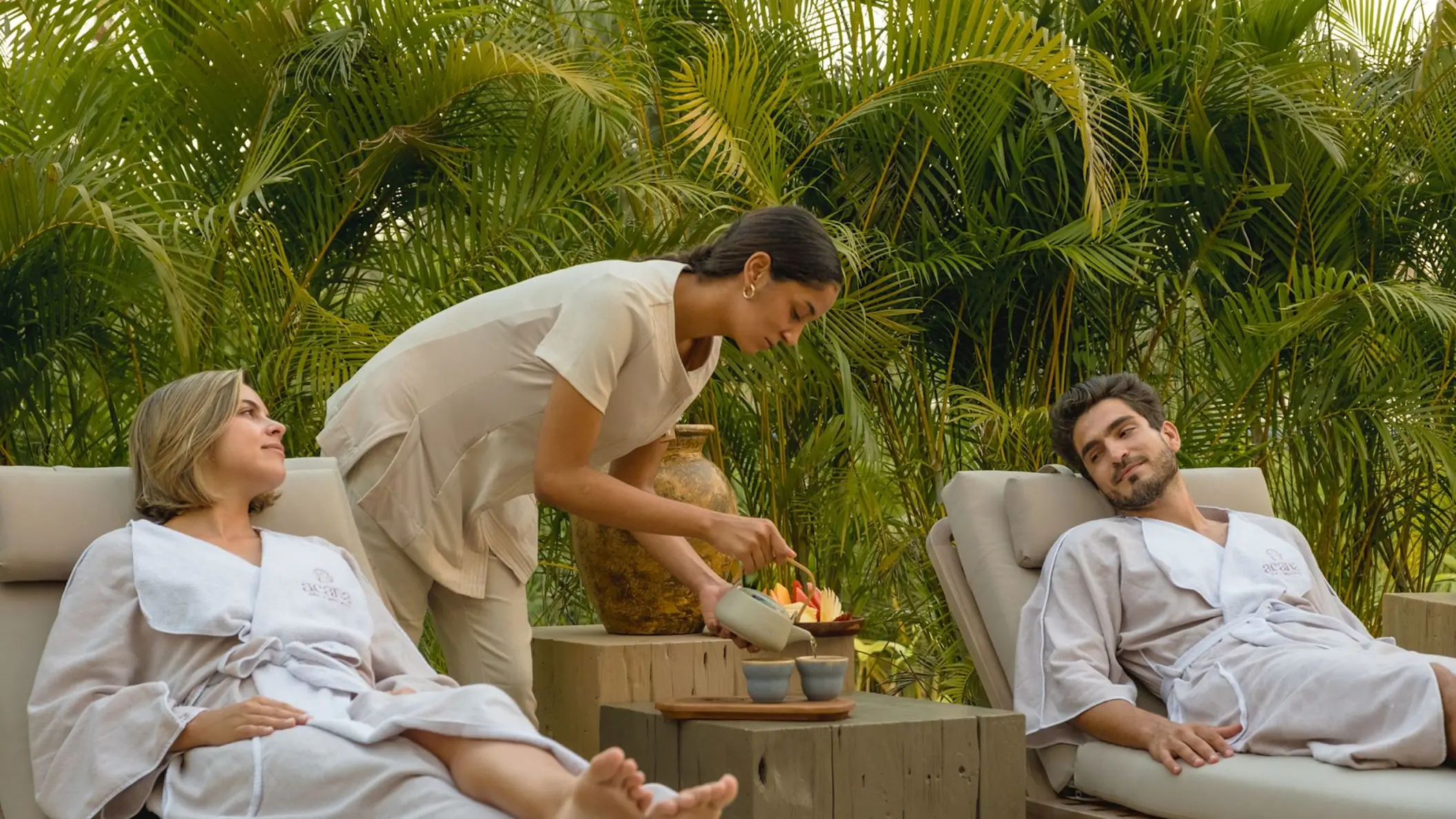 Couple relaxing at the spa at Zemi Miches, Punta Cana