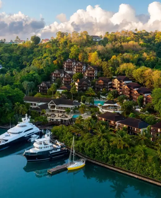 aerial view of Zoetry Marigot Bay St. Lucia