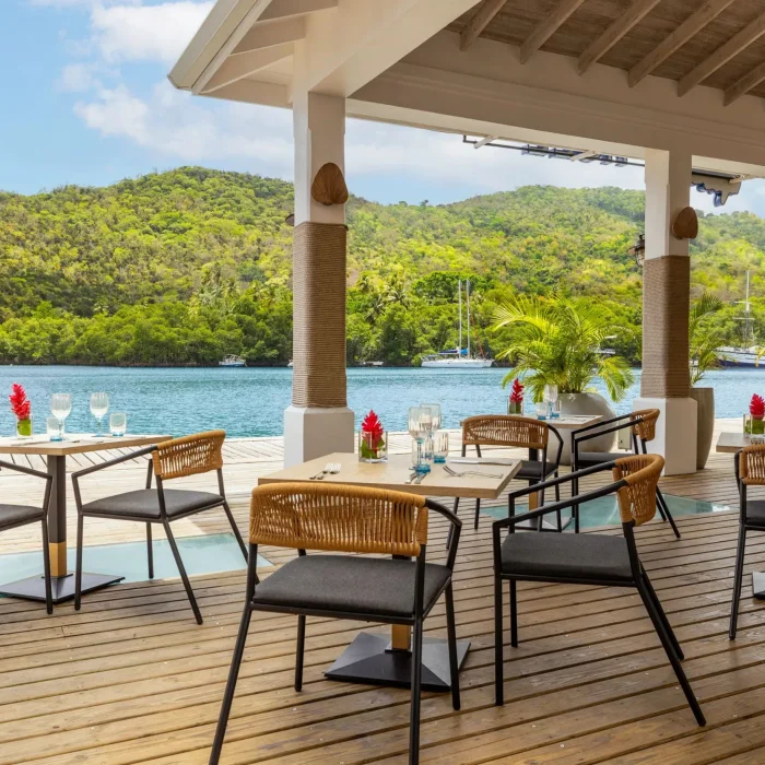 hurricane hole restaurant at Zoetry Marigot Bay St. Lucia