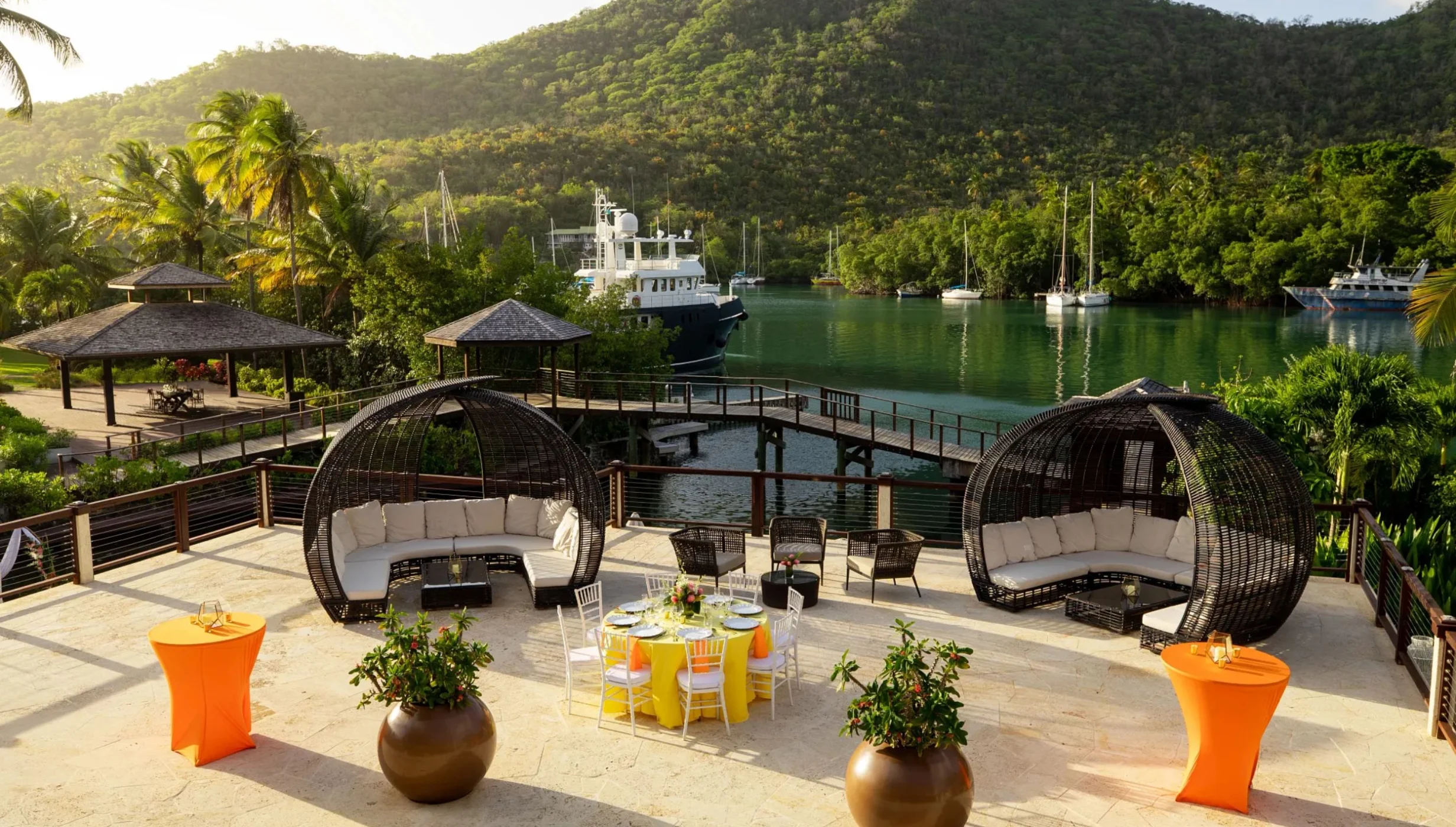 observation deck at Zoetry Marigot Bay St. Lucia