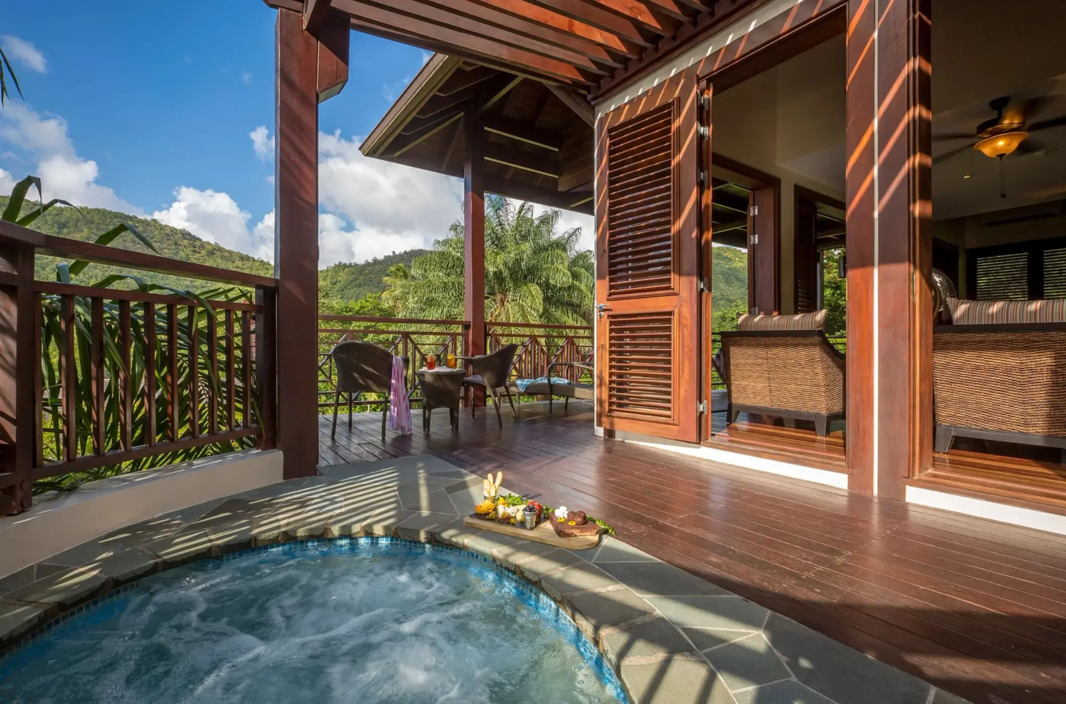 Penthouse terrace with private plunge pool at Zoetry Marigot Bay, Castries
