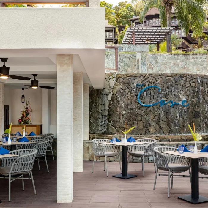 the cove restaurant at Zoetry Marigot Bay St. Lucia