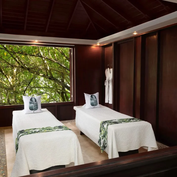 treatment room at the spa at Zoetry Marigot Bay St. Lucia