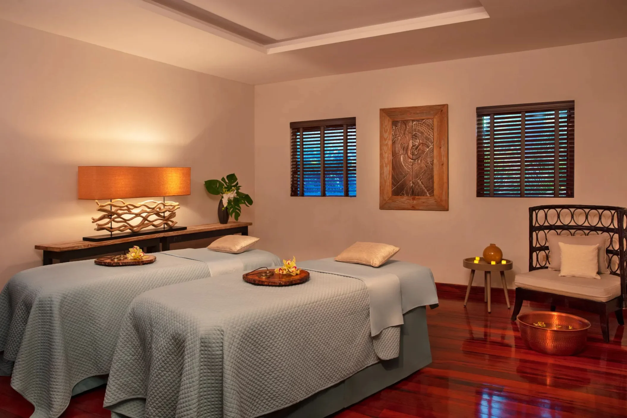 couples massage cabin at the spa at Zoetry Montego Bay
