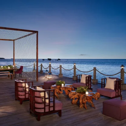 coyaba deck venue banquet setup at Zoetry Montego Bay