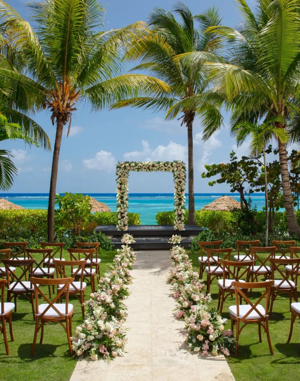 coyaba lawn venue ceremony setup at Zoetry Montego Bay