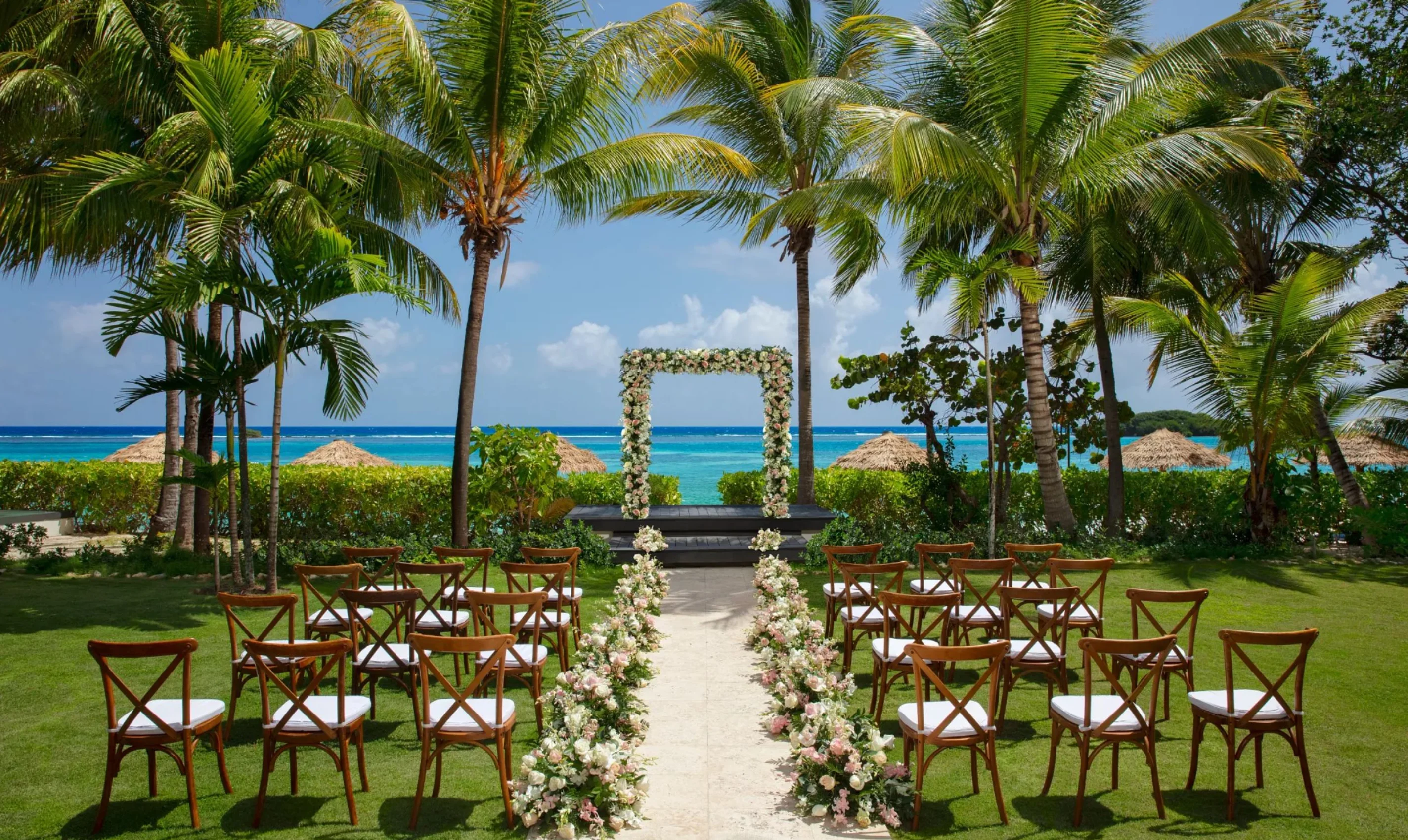 coyaba lawn venue ceremony setup at Zoetry Montego Bay
