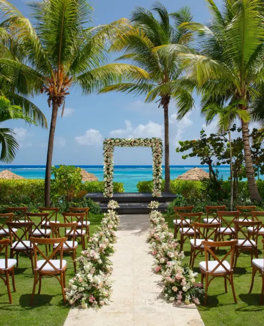 coyaba lawn venue ceremony setup at Zoetry Montego Bay
