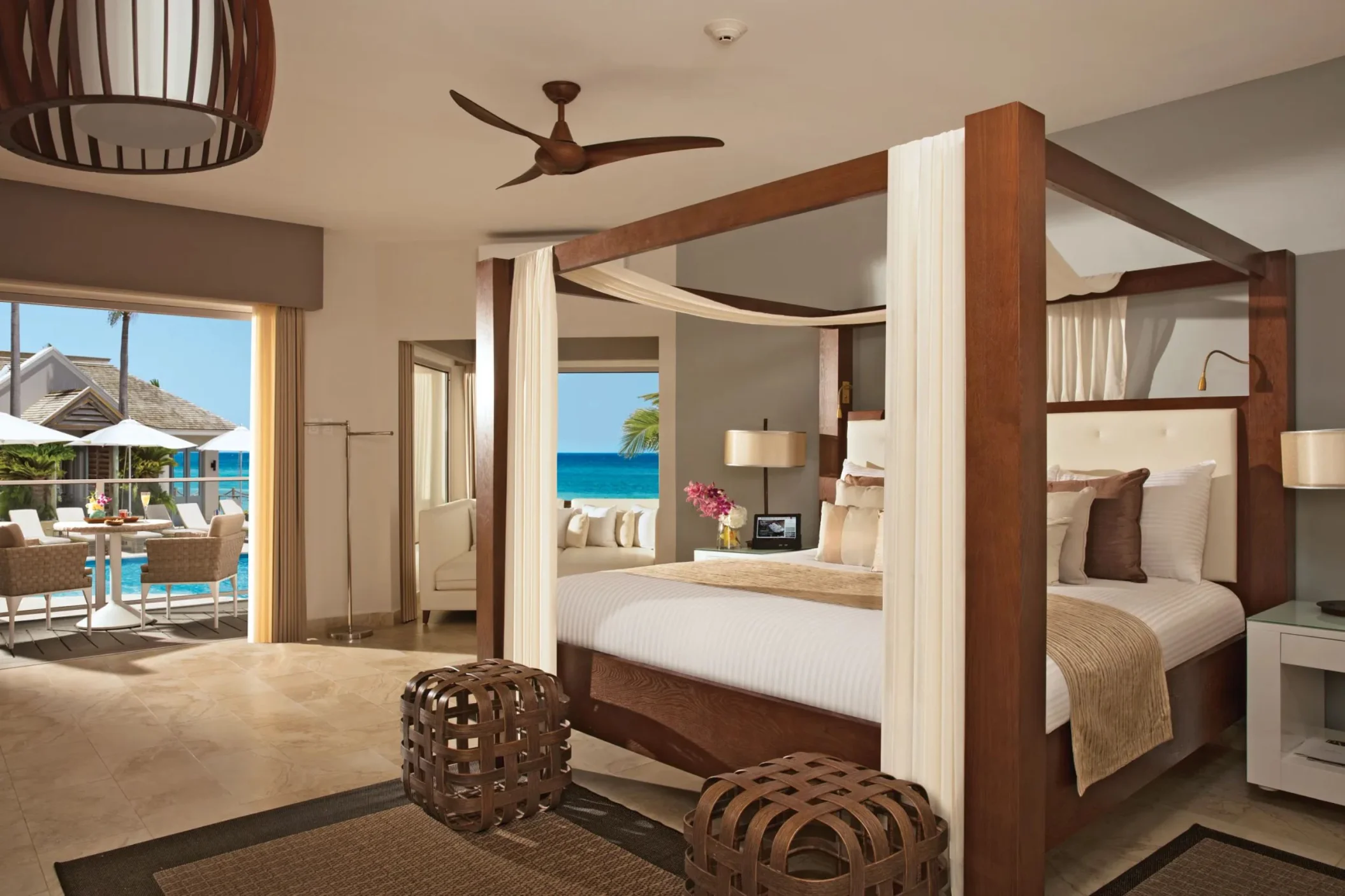 junior suite ocean view with soaking tub at Zoetry Montego Bay