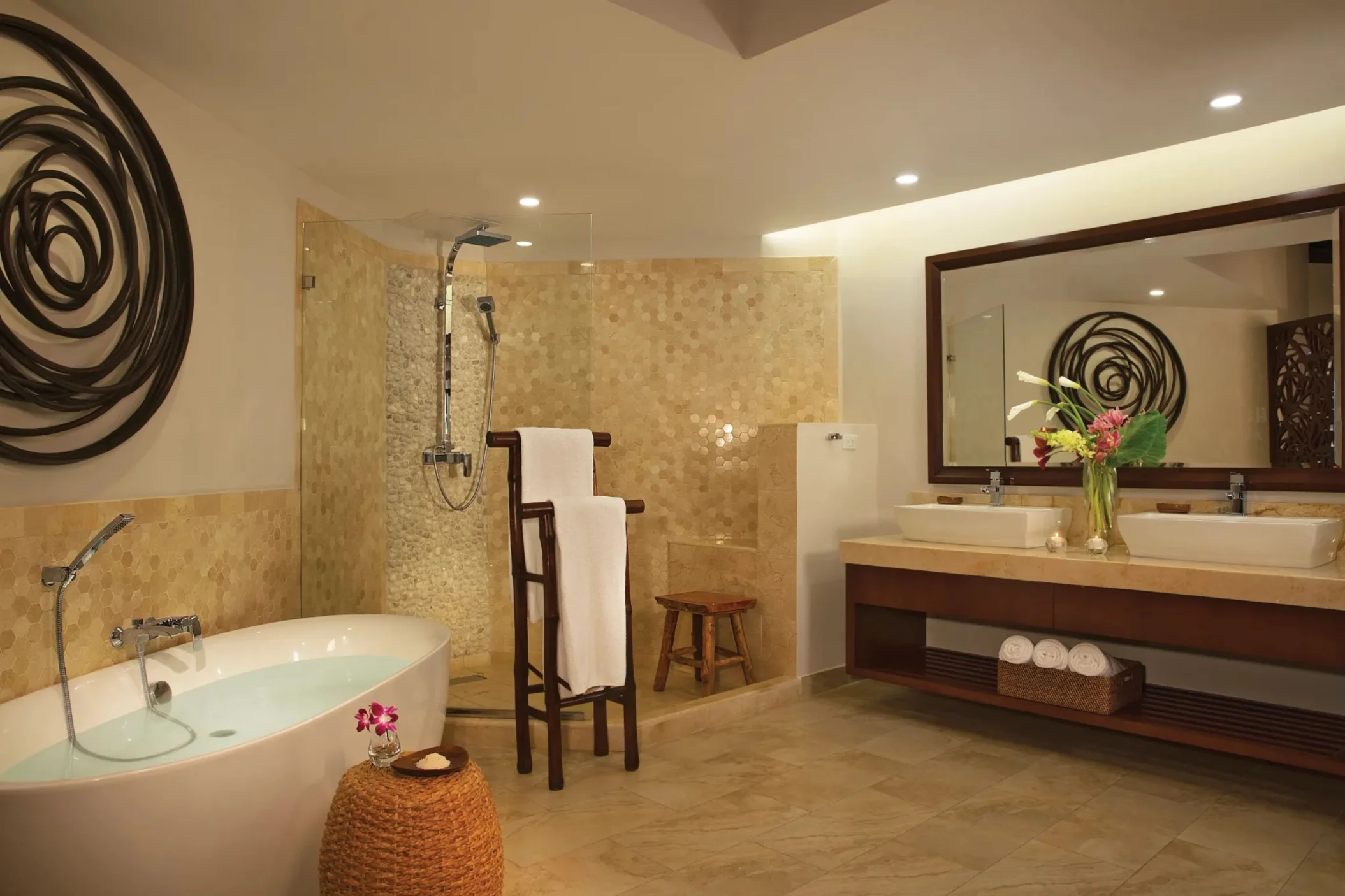washroom with tub of a suite at Zoetry Montego Bay