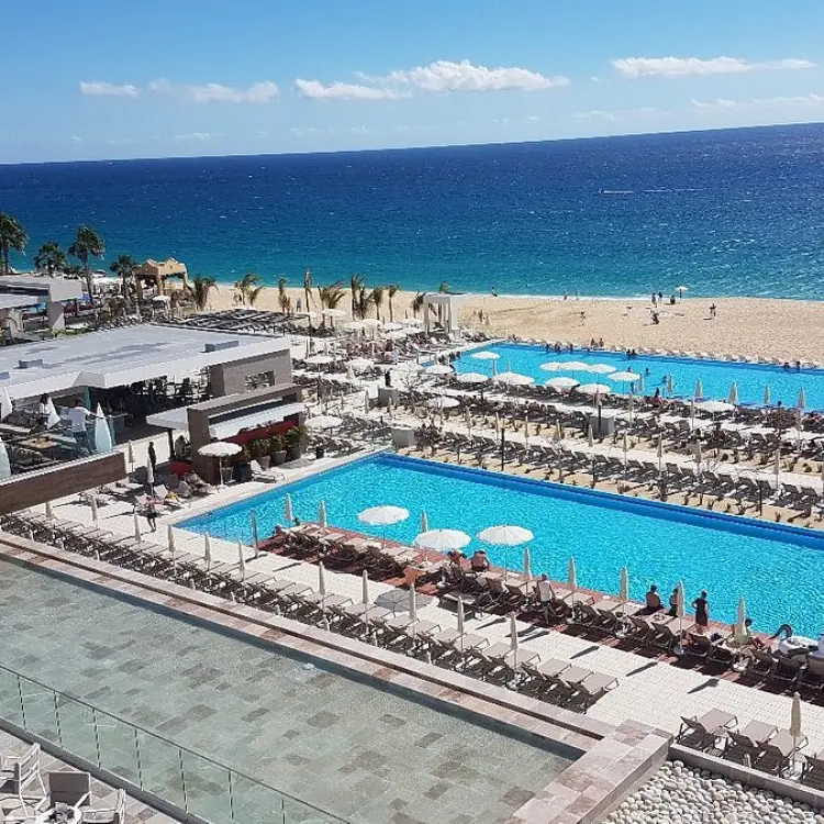 Riu Palace Baja California main pools and beach view, Cabo San Lucas