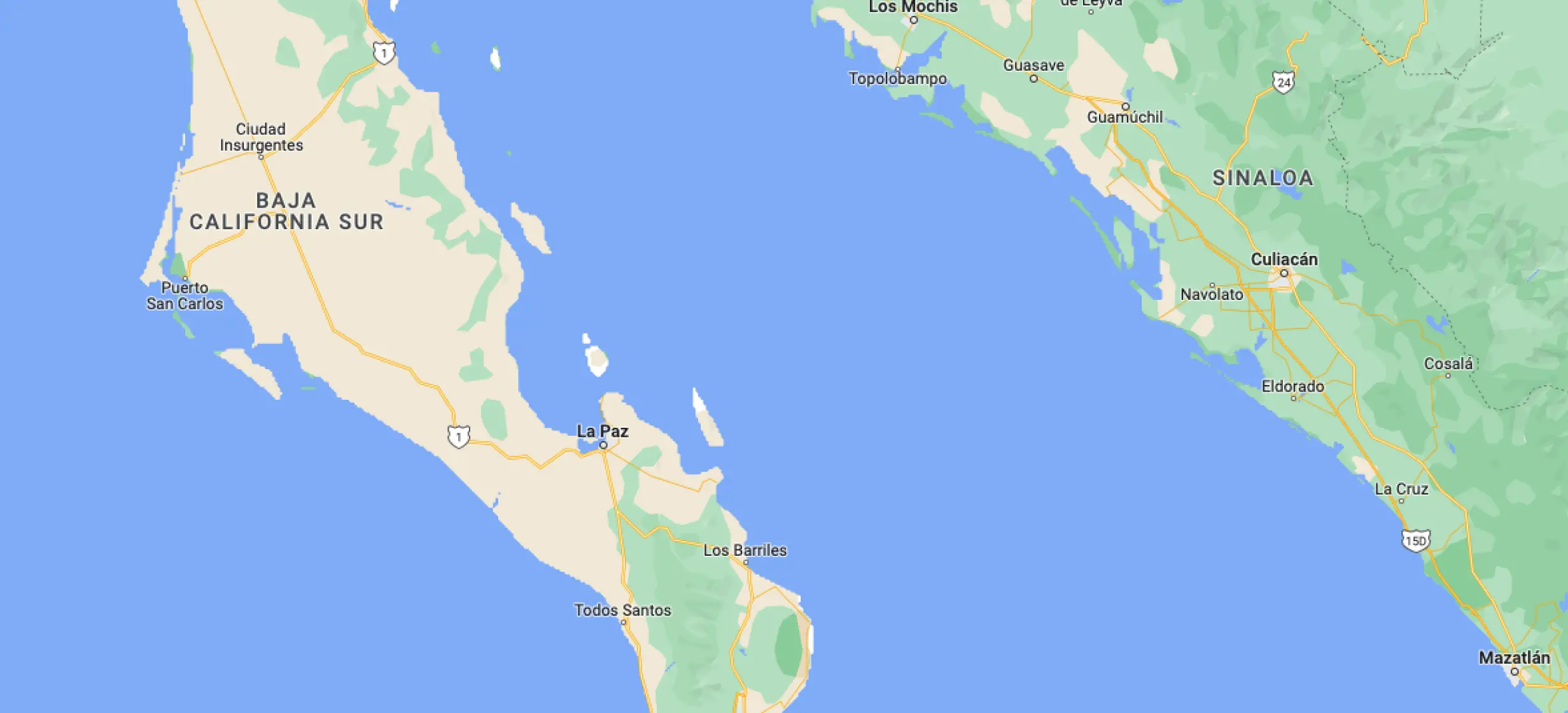 Map showing the location of Riu Palace Baja California in Cabo San Lucas