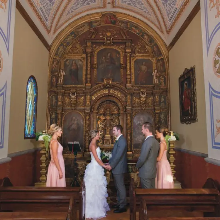 Wedding ceremony inside the chapel at Riu Palace Mexico, Playa Del Carmen