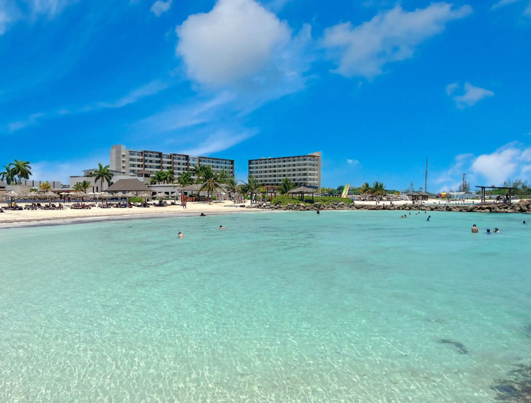Turquoise bay and beach at Royalton Blue Waters, Montego Bay