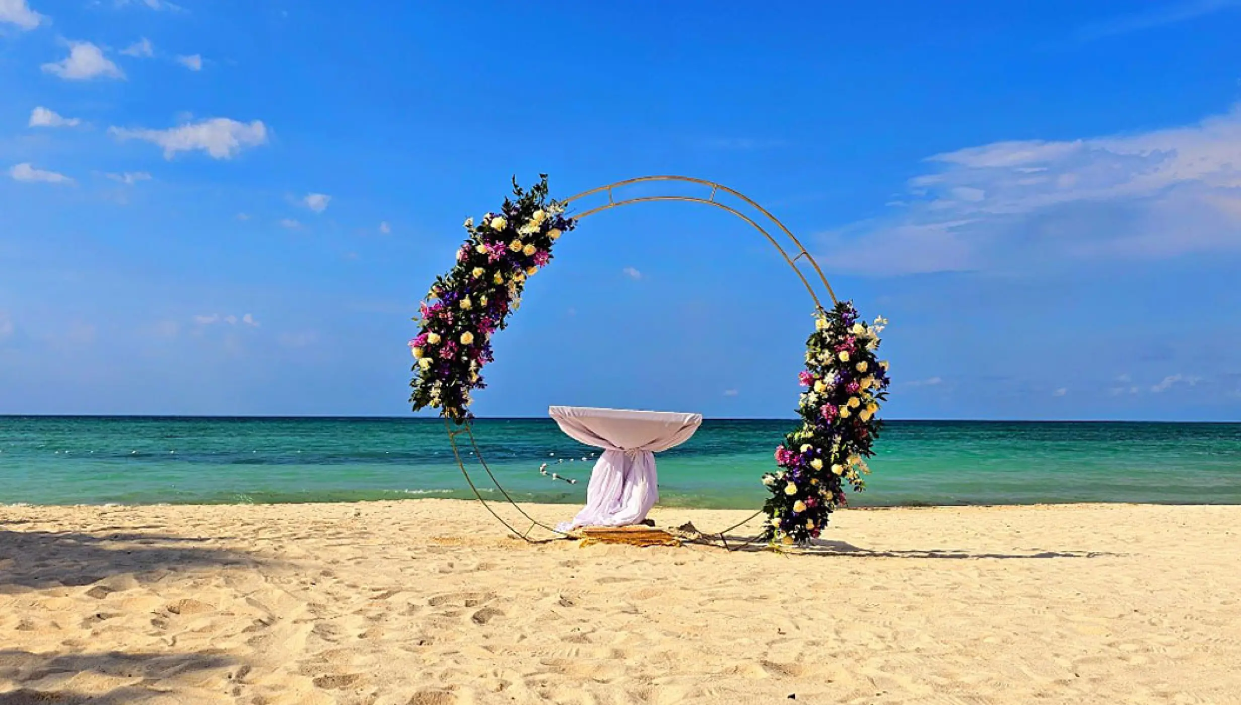 Beach Wedding Venue at Royalton Blue Waters.