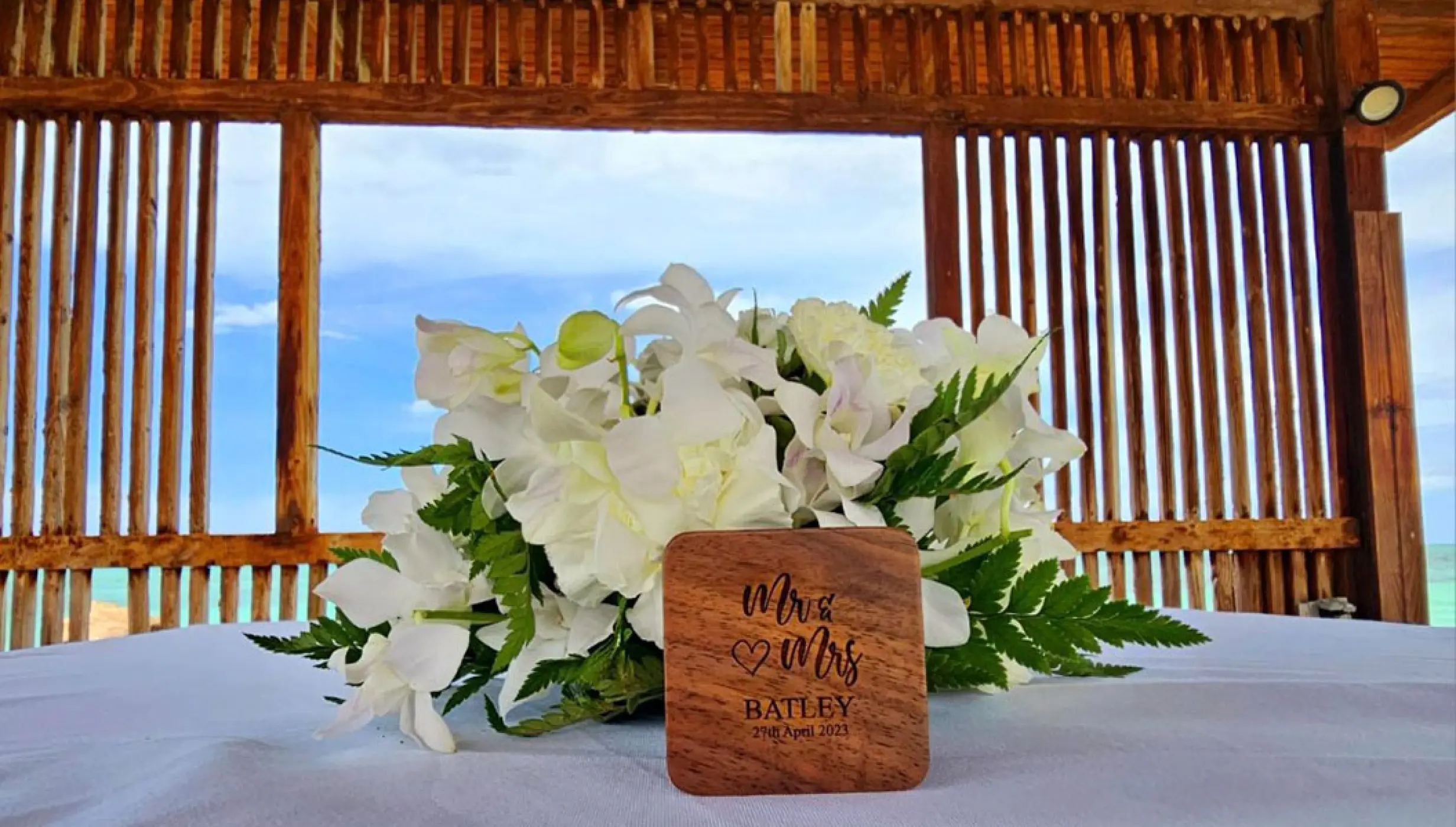 Ocean Gazebo Wedding Venue at Royalton Blue Waters.