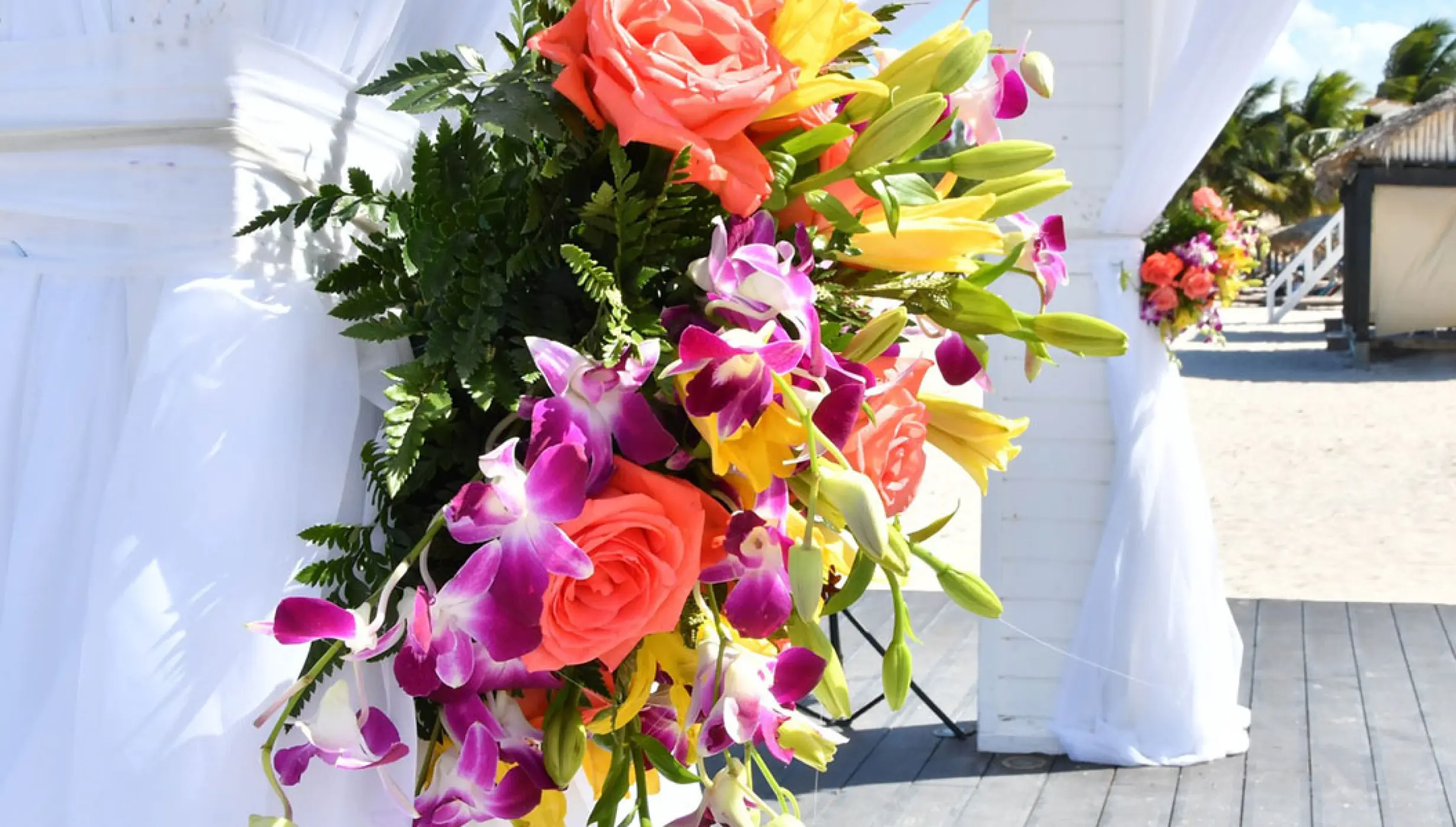 Beach Gazebo Wedding Venue at Royalton Blue Waters.
