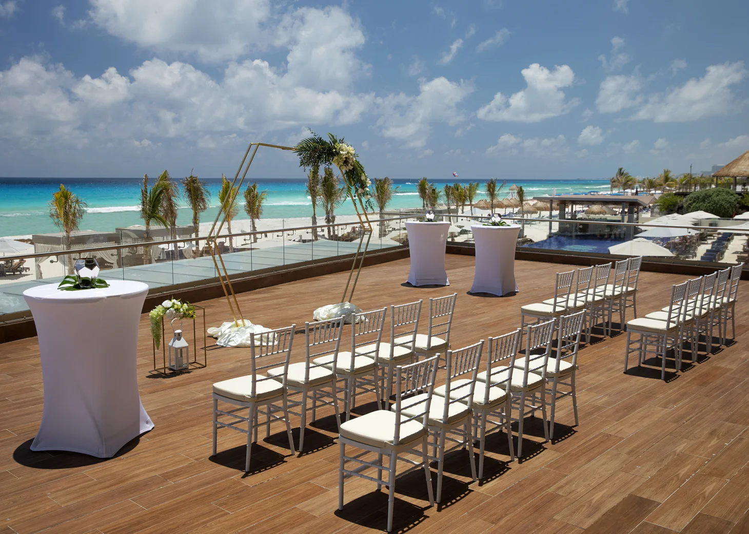 Sunrise terrace at Royalton Chic Cancun