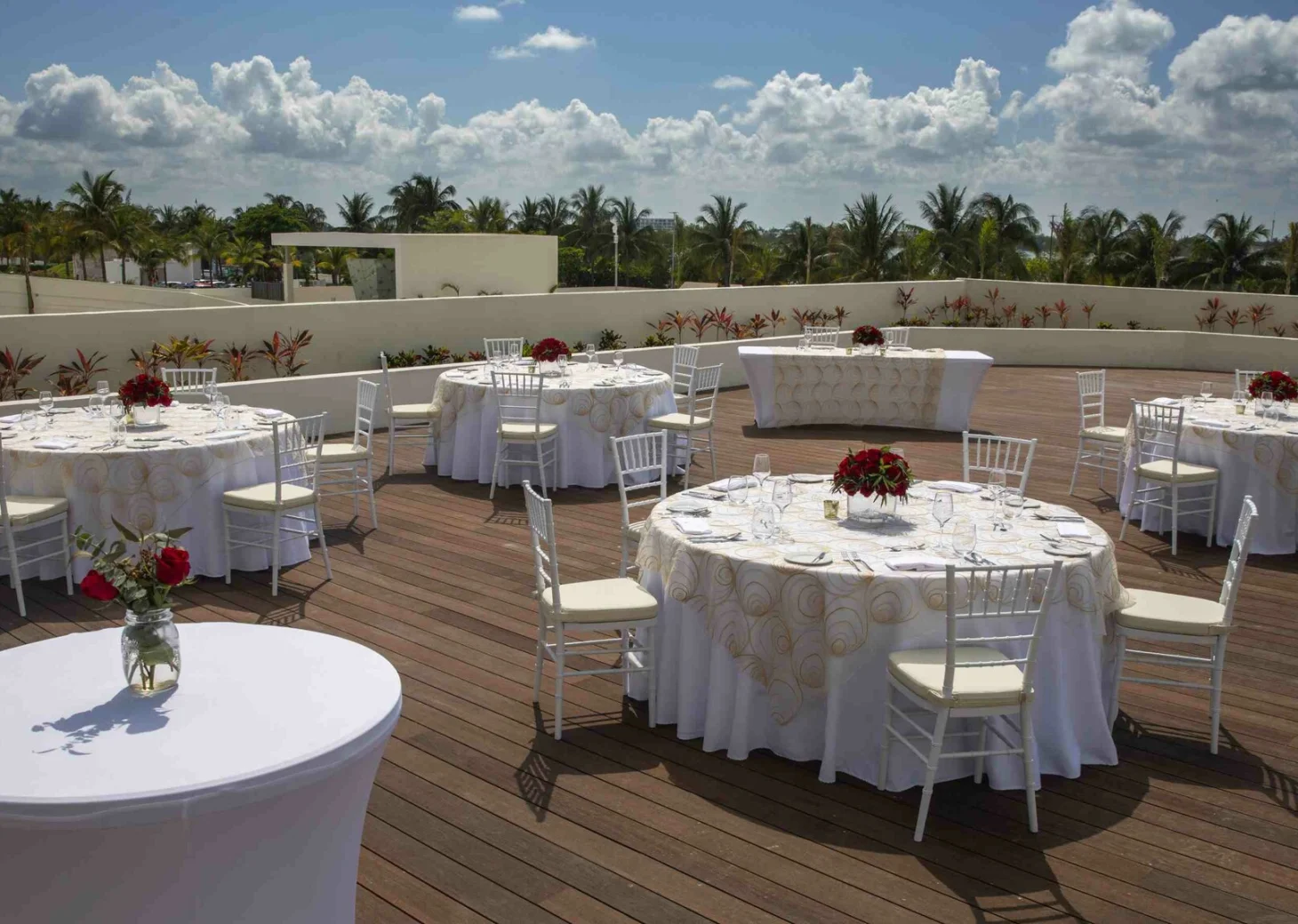 Sunset terrace wedding venue at Royalton Chic Cancun