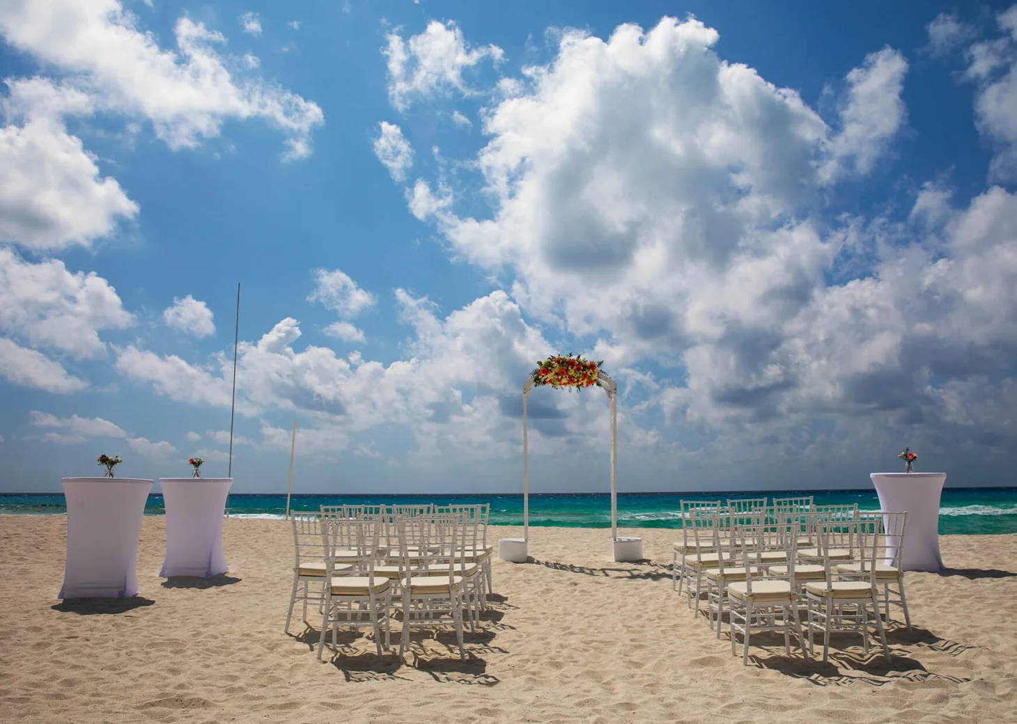 Beach wedding venue at Royalton Chic Cancun