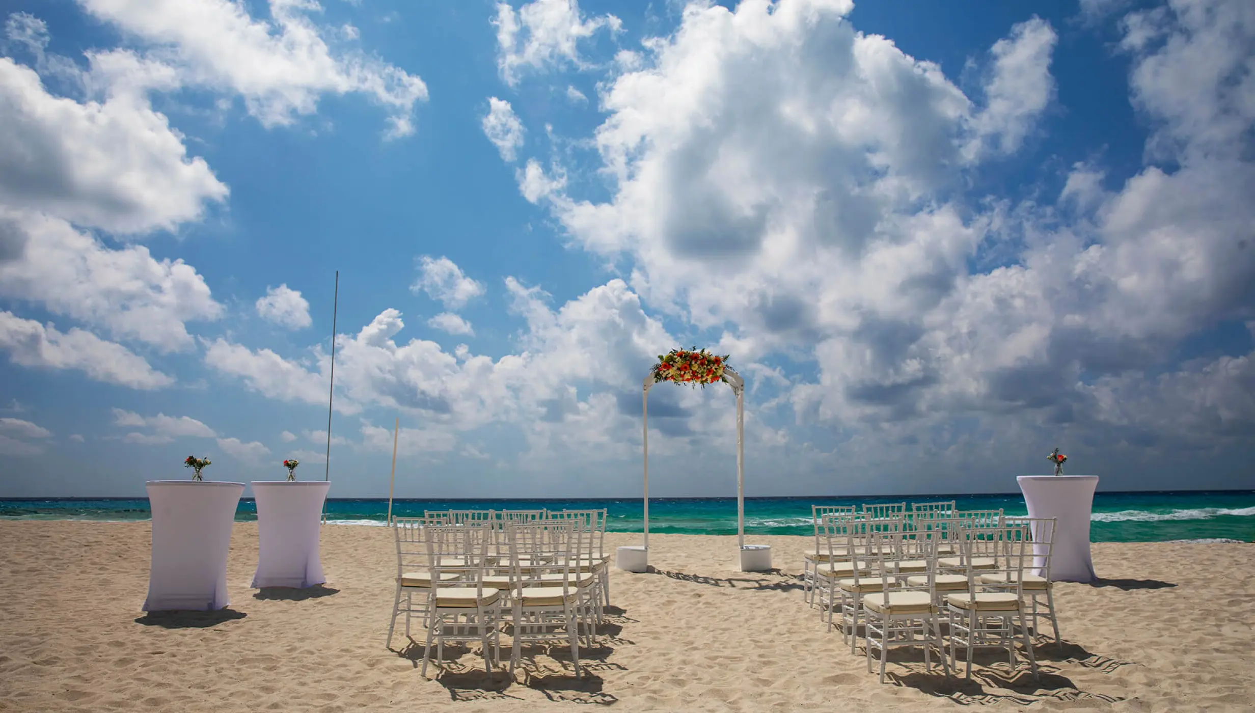 Beach wedding venue at Royalton Chic Cancun