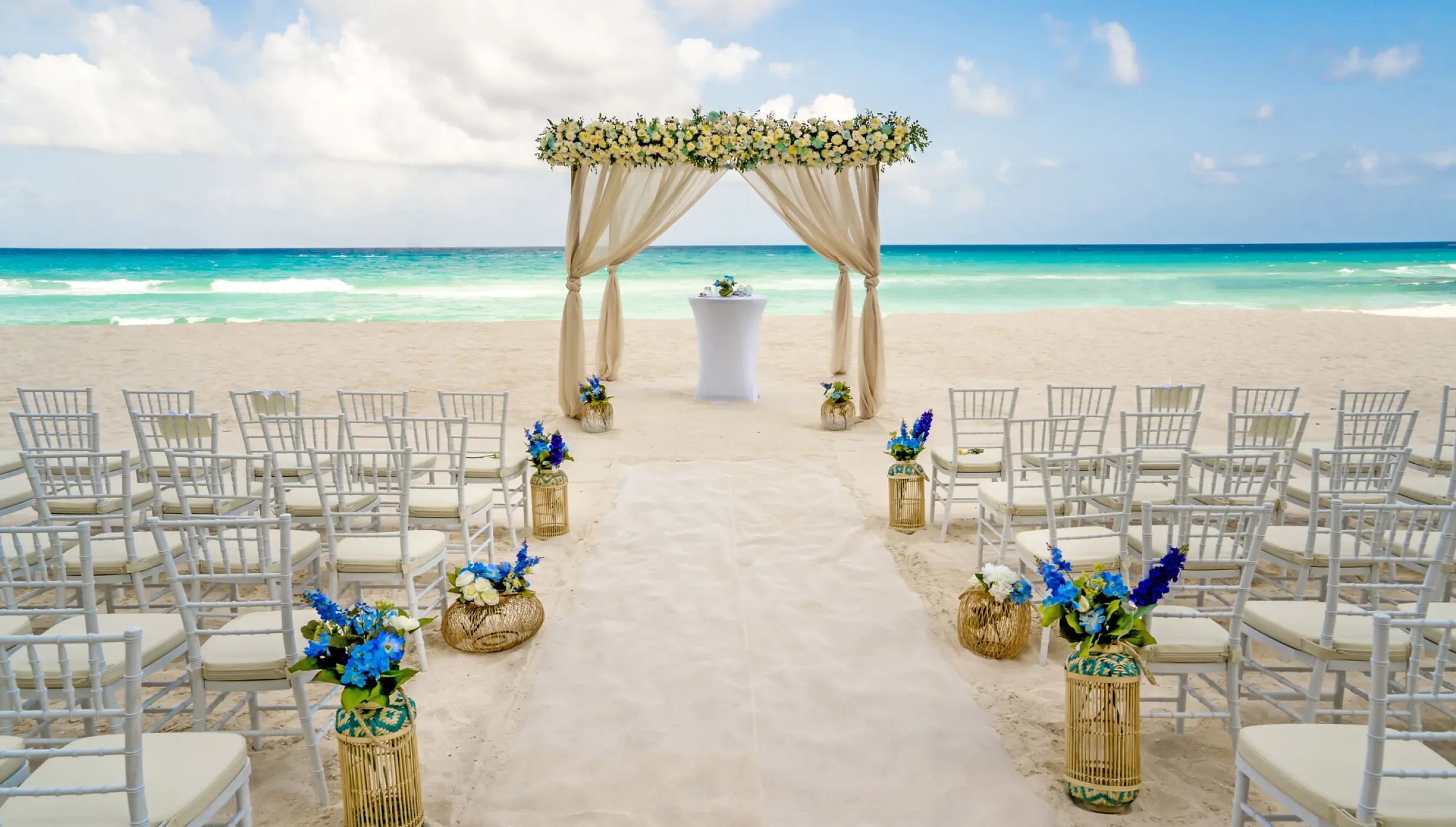 Beach wedding venue at Royalton Chic Cancun
