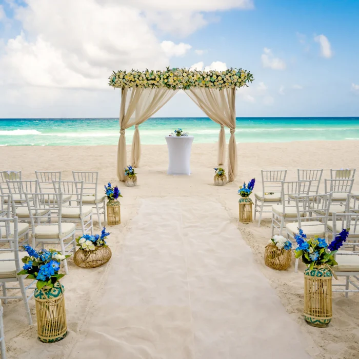 Beach wedding venue at Royalton Chic Cancun