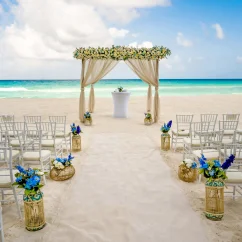 Beach wedding venue at Royalton Chic Cancun
