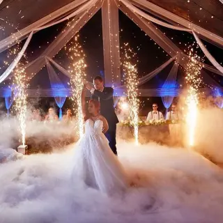 First dance with sparklers and floor fog at Royalton Negril, Negril