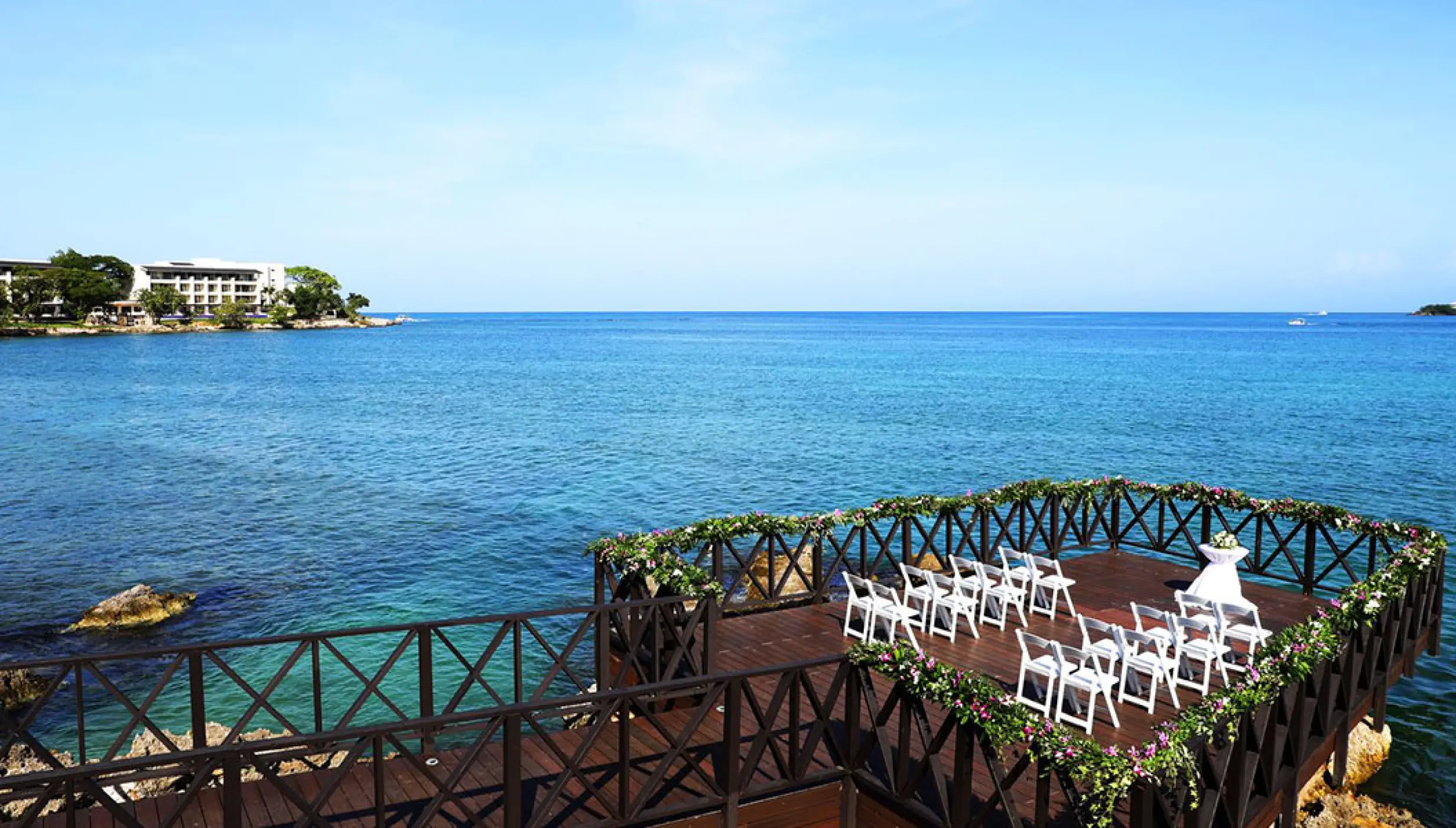 Royalton Negril Chairman Ocean Pier Wedding Venue.