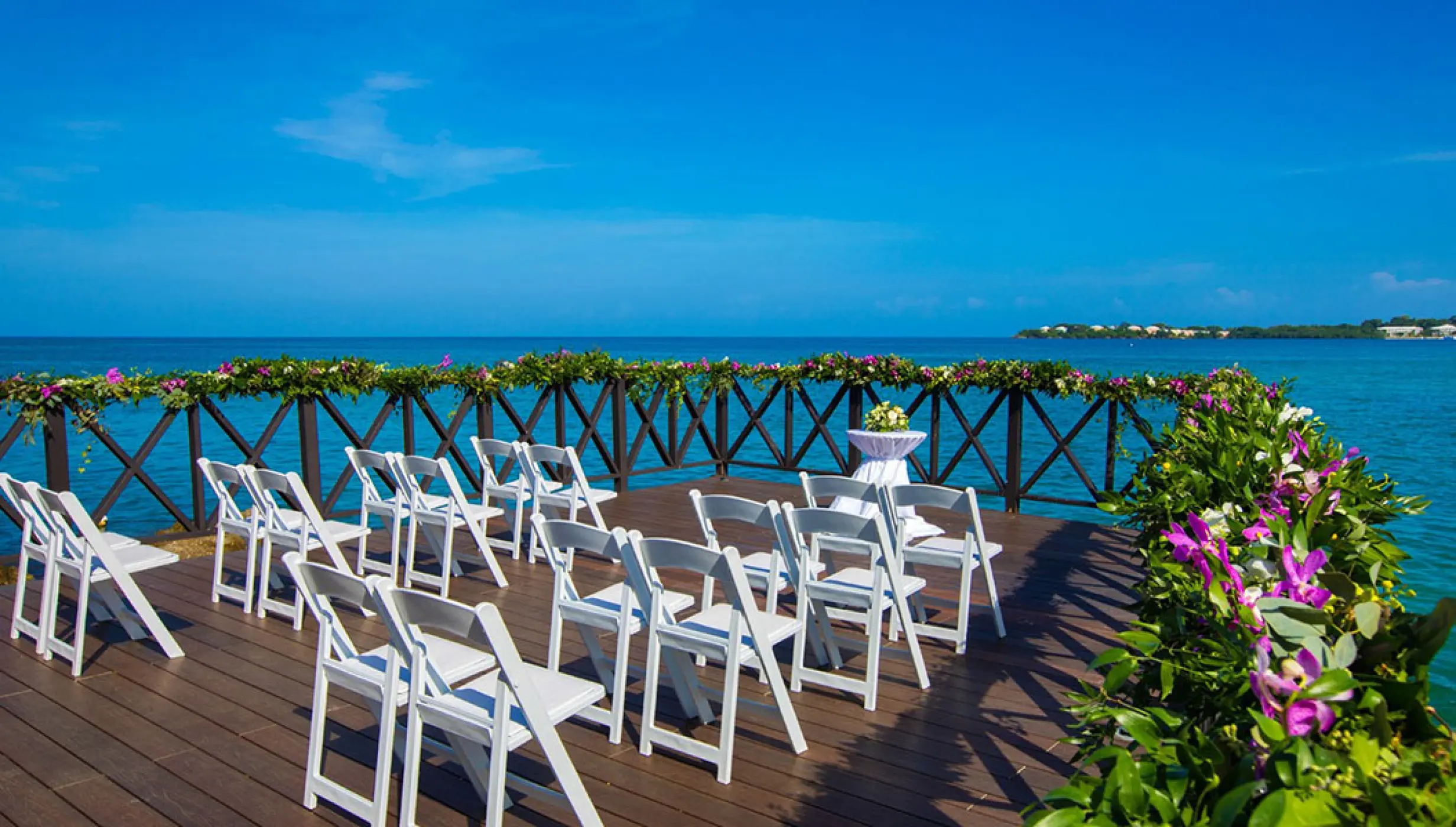 Royalton Negril Chairman Ocean Pier Wedding Venue.