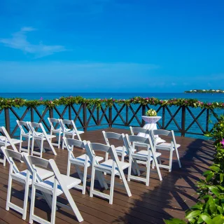 Royalton Negril Chairman Ocean Pier Wedding Venue.