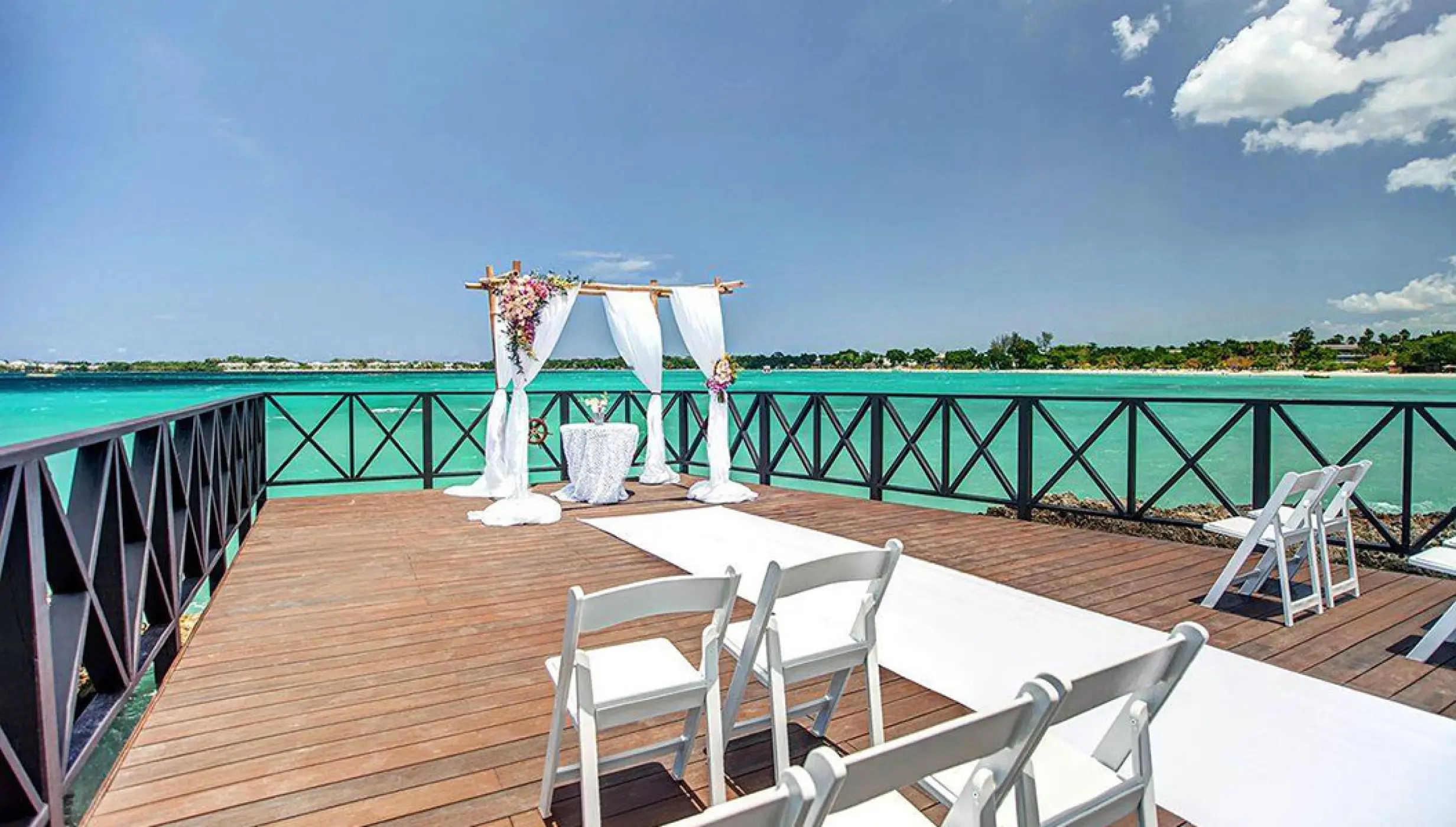 Royalton Negril Chairman Ocean Pier Wedding Venue.