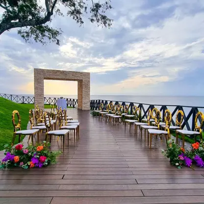 Ocean Point Gazebo wedding ceremony at Royalton Negril, Jamaica
