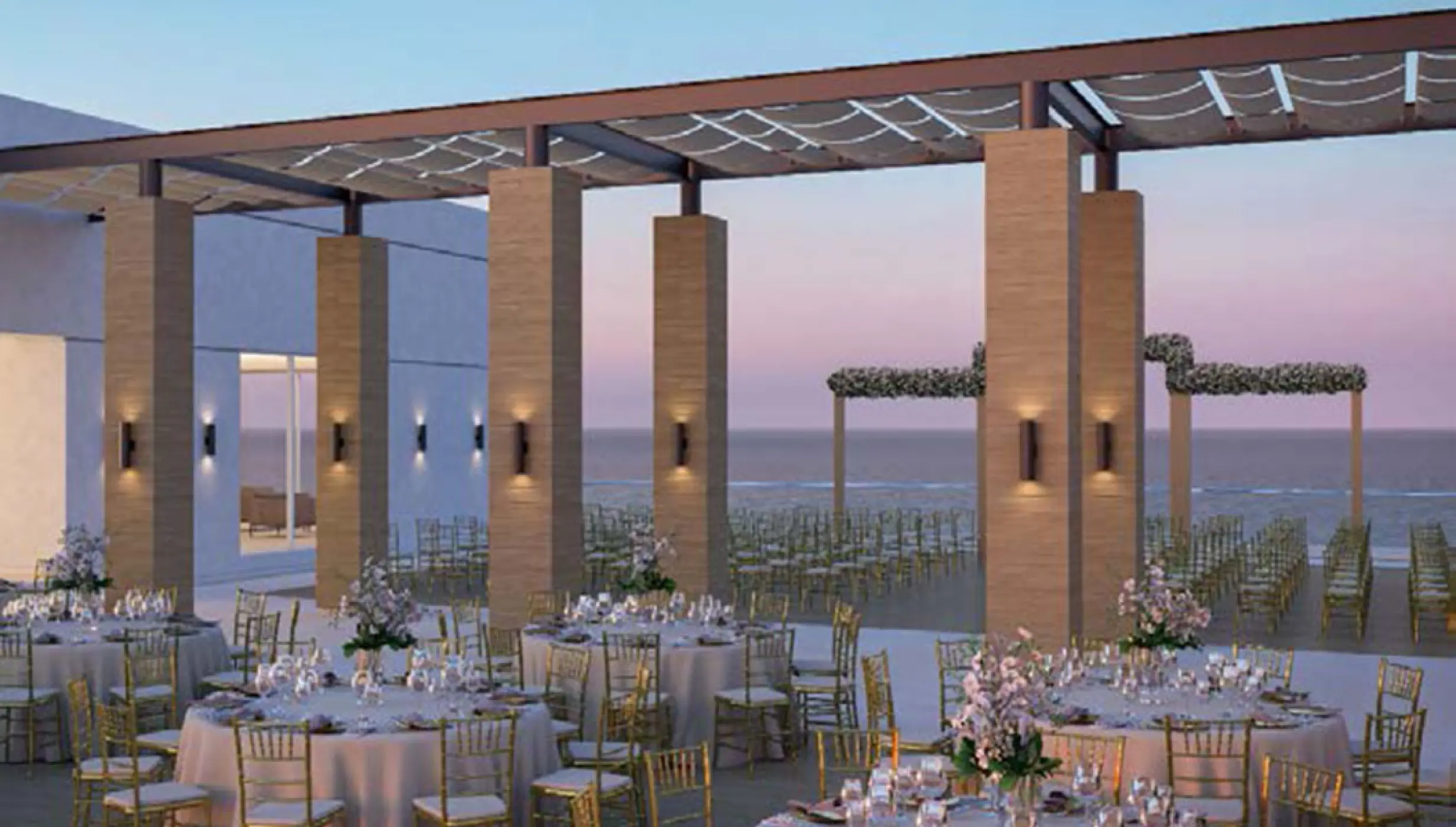 Sky wedding venue  at Royalton splash riviera cancun