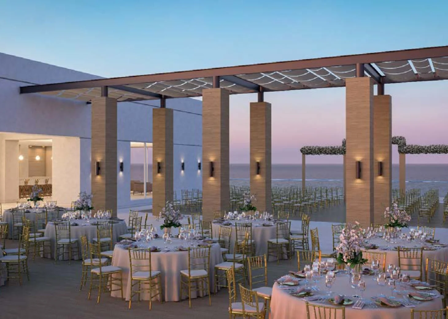 Sky wedding venue  at Royalton splash riviera cancun
